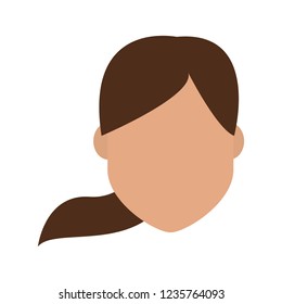 Woman faceless head