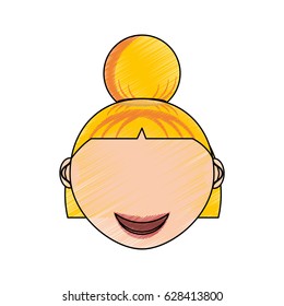 Woman faceless head