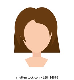 Woman faceless head