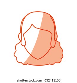 Woman faceless head