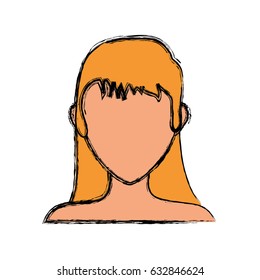 Woman faceless head