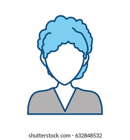 Woman faceless head
