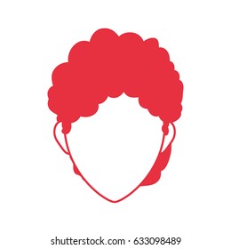 Woman faceless head