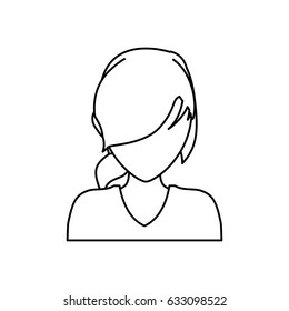 Woman faceless head
