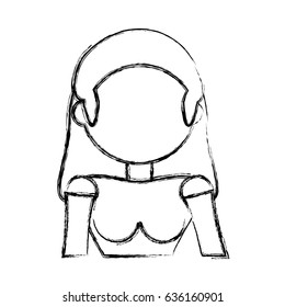 Woman faceless head