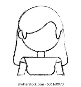 Woman faceless head