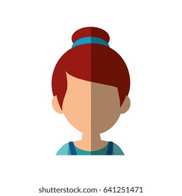 Woman faceless head