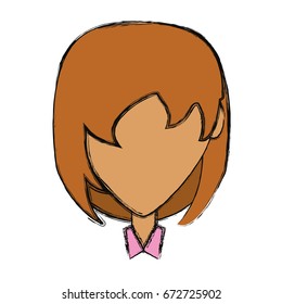 Woman faceless head