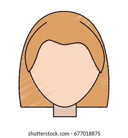 Woman faceless head