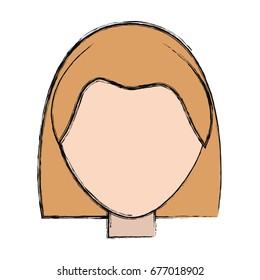 Woman faceless head