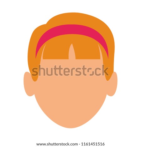Woman faceless head