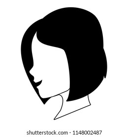 Woman Faceless Head Black White Stock Vector (Royalty Free) 1148002487 ...