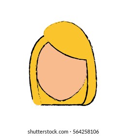 Woman faceless head icon vector illustration graphic design