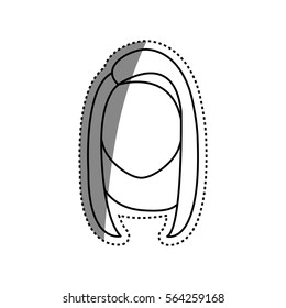 Woman faceless head icon vector illustration graphic design