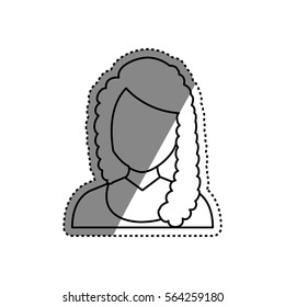 Woman faceless head icon vector illustration graphic design