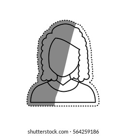 Woman faceless head icon vector illustration graphic design