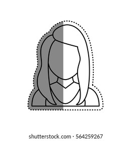 Woman faceless head icon vector illustration graphic design