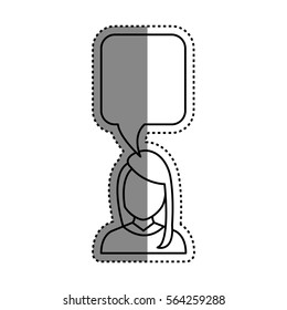 Woman faceless head icon vector illustration graphic design