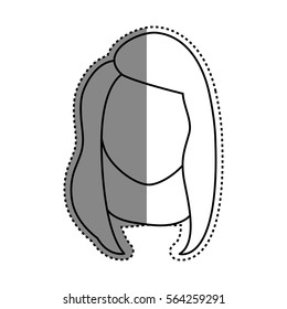 Woman faceless head icon vector illustration graphic design