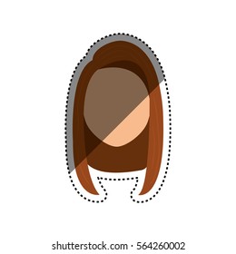 Woman faceless head icon vector illustration graphic design