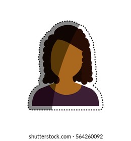 Woman faceless head icon vector illustration graphic design