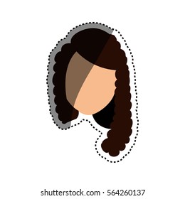 Woman faceless head icon vector illustration graphic design