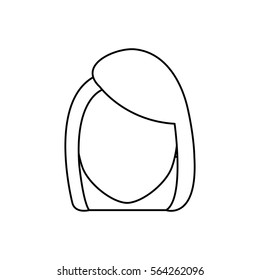 Woman faceless head icon vector illustration graphic design