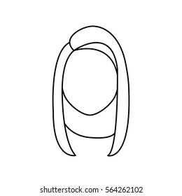 Woman faceless head icon vector illustration graphic design