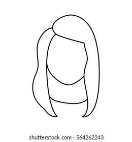 Woman faceless head icon vector illustration graphic design