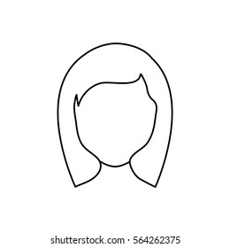 Woman faceless head icon vector illustration graphic design