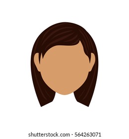Woman faceless head icon vector illustration graphic design