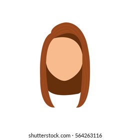 Woman faceless head icon vector illustration graphic design