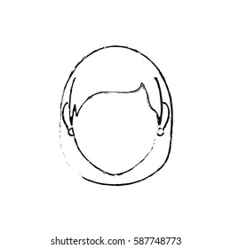 Woman faceless head icon vector illustration graphic design