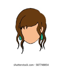 Woman faceless head icon vector illustration graphic design