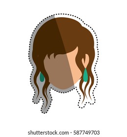 Woman faceless head icon vector illustration graphic design