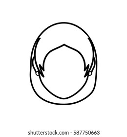 Woman faceless head icon vector illustration graphic design