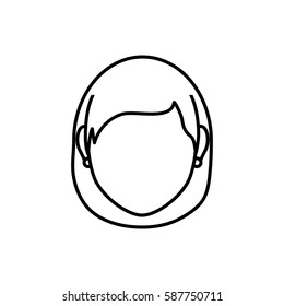 Woman faceless head icon vector illustration graphic design