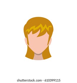 Woman faceless head icon vector illustration graphic design