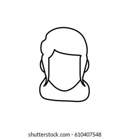 Woman faceless head icon vector illustration graphic design