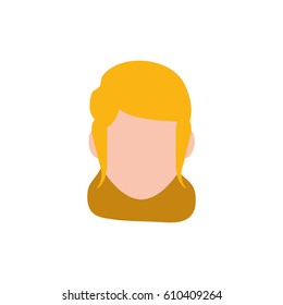 Woman faceless head icon vector illustration graphic design