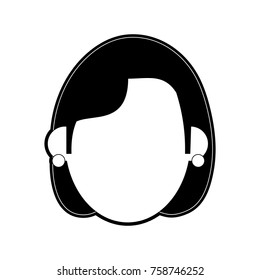 Woman faceless head icon vector illustration graphic design