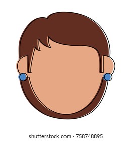 Woman faceless head icon vector illustration graphic design