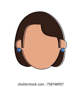 Woman faceless head icon vector illustration graphic design