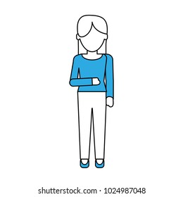 Woman faceless profile