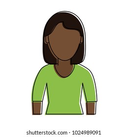 Woman faceless profile