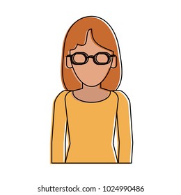 Woman faceless profile