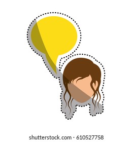 Woman faceless profile icon icon vector illustration graphic design