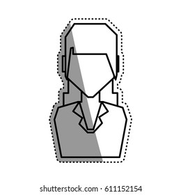 Woman faceless profile vector illustration graphic design