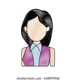 woman faceless of young female