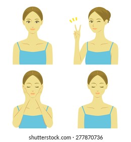 woman facial treatment